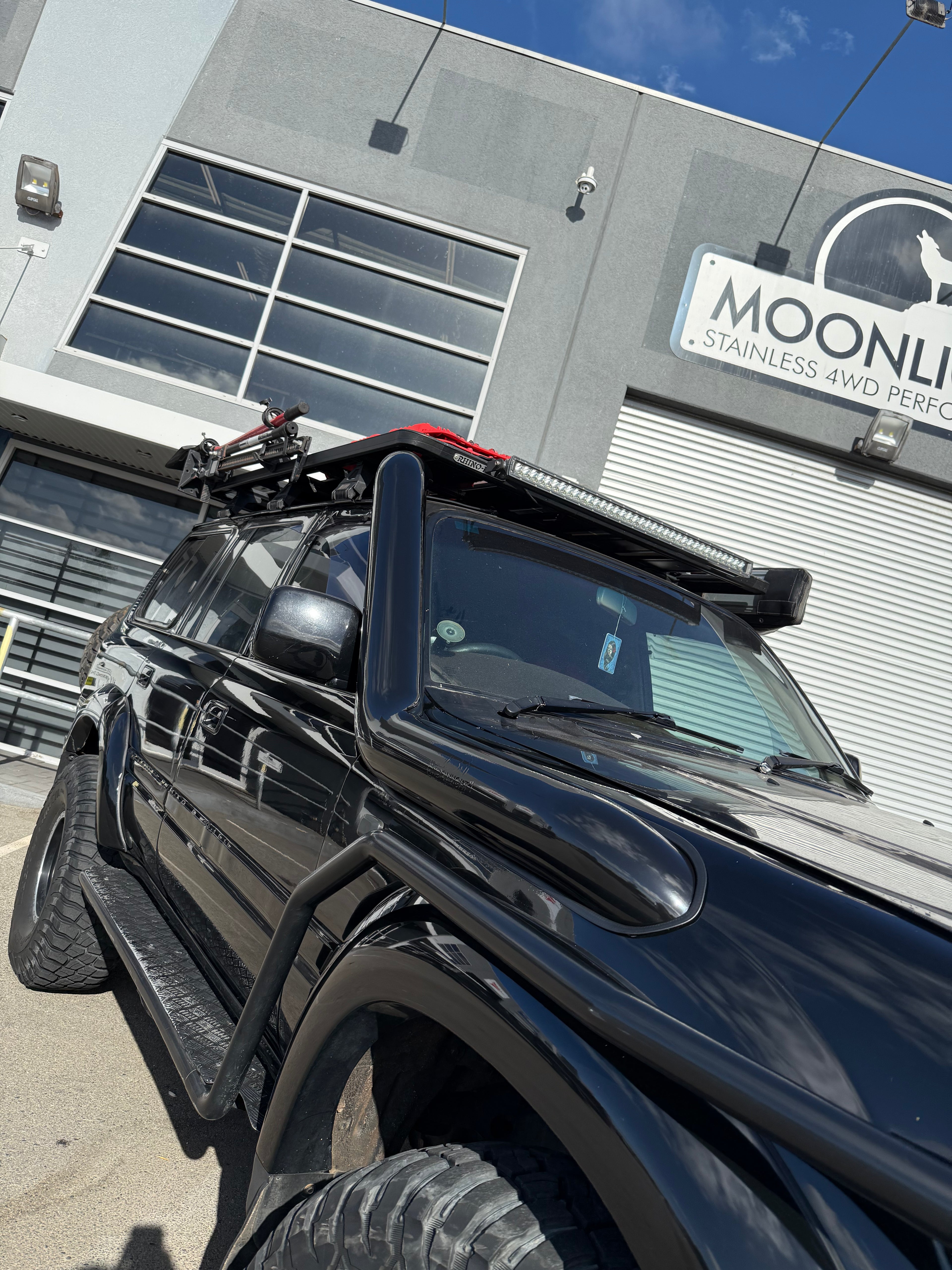 Toyota Landcruiser 80 Series 5" Rear Facing Stainless Steel Snorkel - Safari Replacement