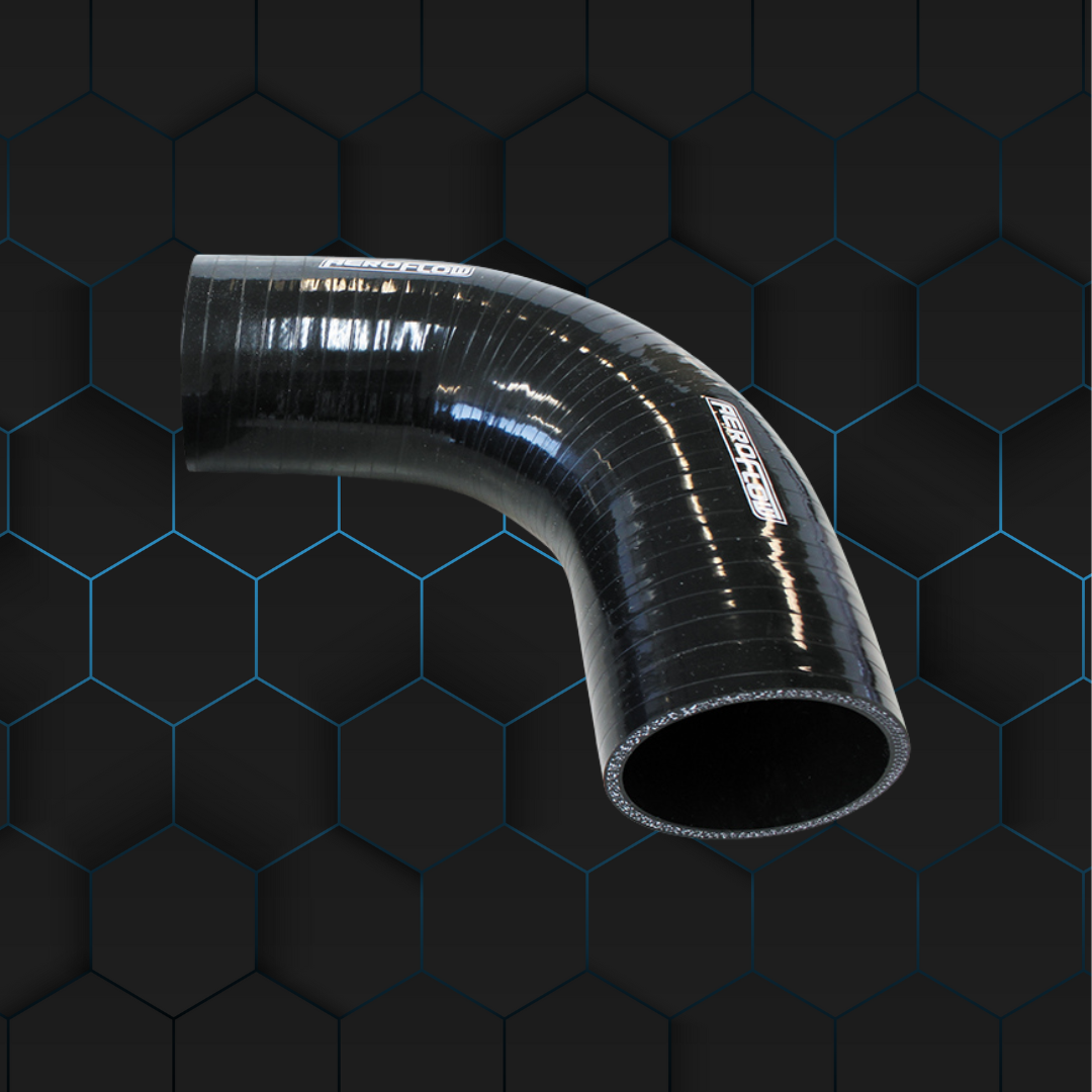 Aeroflow 90° Silicone Reducer - Black
