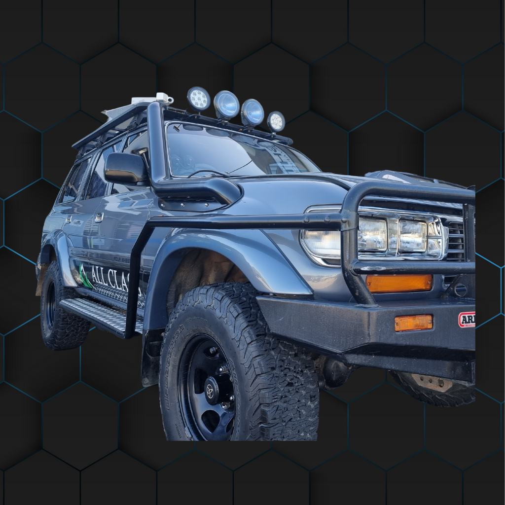 Toyota Landcruiser 80 Series 4" Stainless Steel Snorkel Safari Replac Moonlight Stainless 4WD